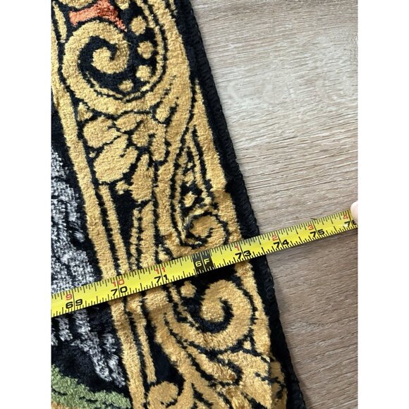 Vintage Horses Cowboy Tapestry Decor Wall Rug Art Western Italy Velvety - Picture 6 of 9